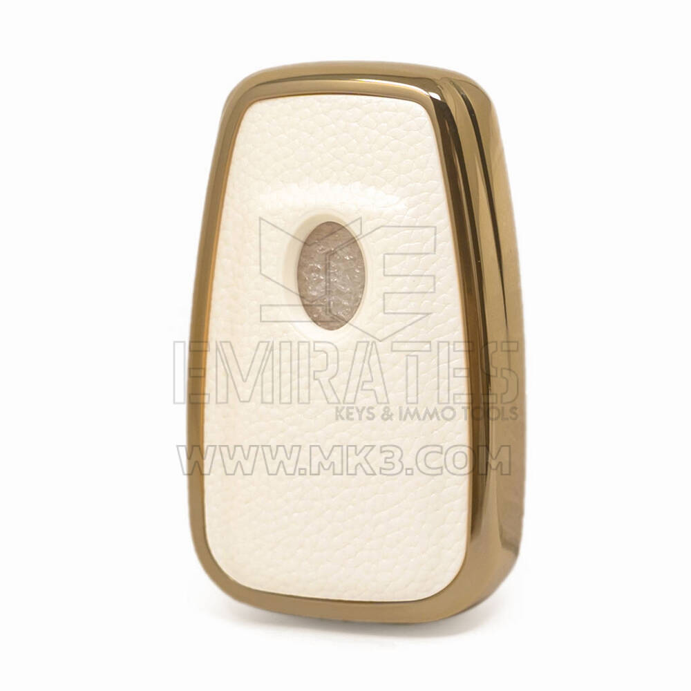 Capa de couro nano ouro para Toyota Key 3B branco TYT-B13J3B | MK3