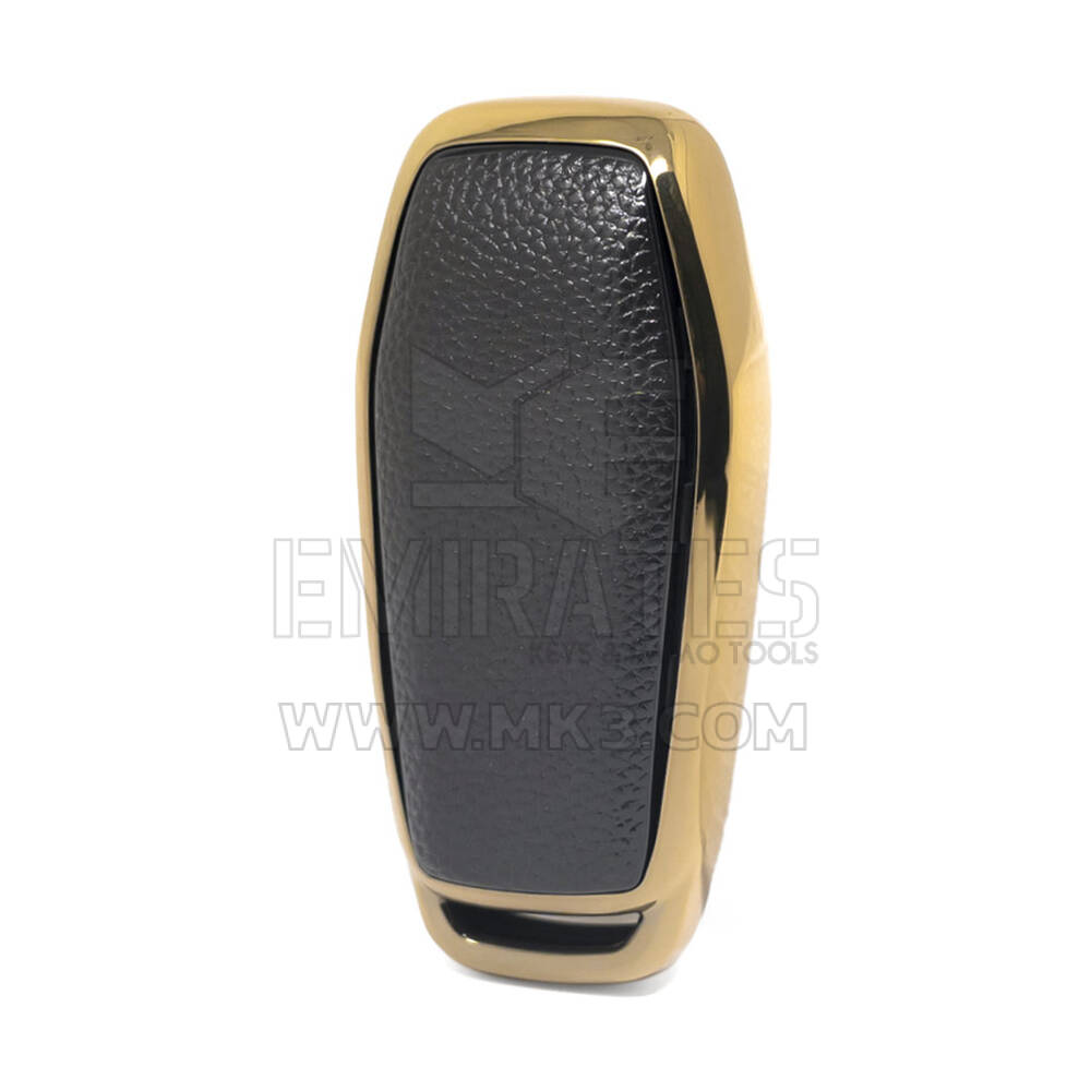 Housse en cuir Nano doré pour clé télécommande Ford 3B noir Ford-C13J3 | MK3