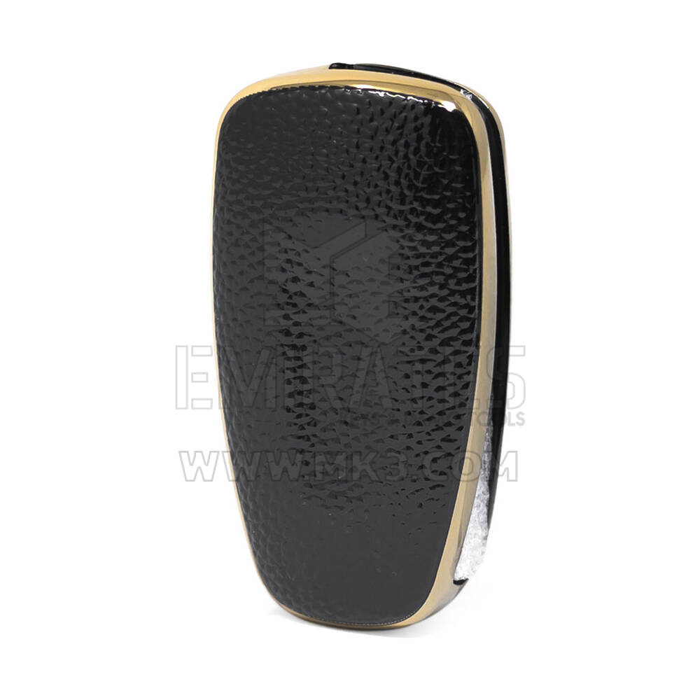 Nano Gold Leather Cover Ford Flip Key 3B Black Ford-E13J | MK3