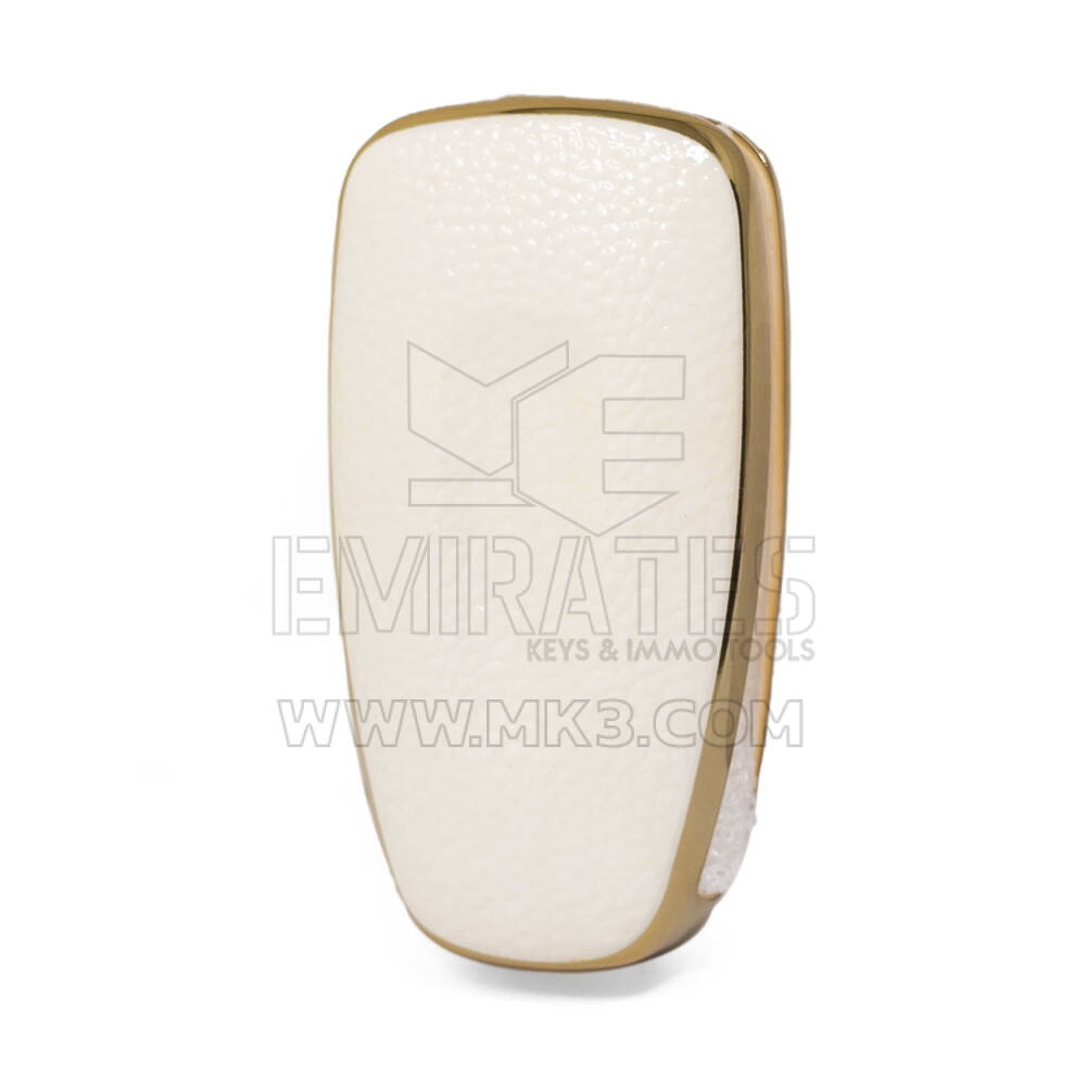 Funda de Cuero Nano Dorada Ford Flip Key 3B Blanco Ford-E13J | MK3