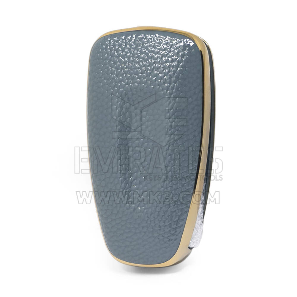 Nano Gold Leather Cover Ford Flip Key 3B Gray Ford-E13J | MK3