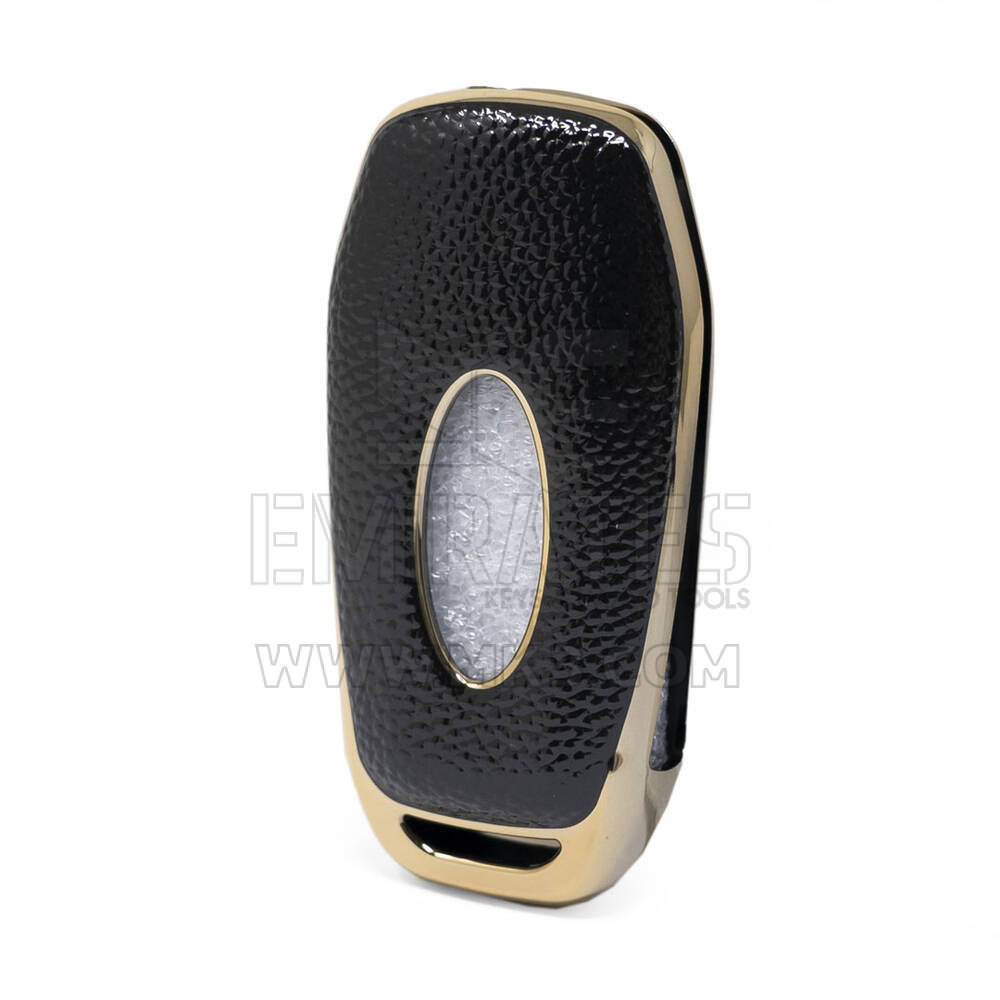 Cover in pelle Nano Gold Ford Flip Key 3B Nera Ford-F13J | MK3