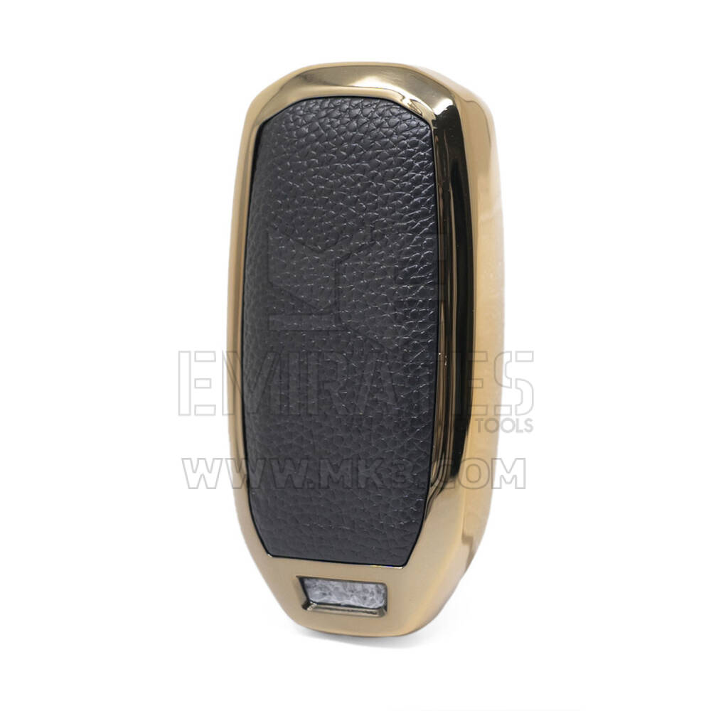 Кожаный чехол с нано-золотом Ford Remote Key 3B, черный Ford-H13J3 | МК3
