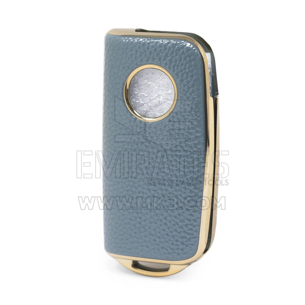 Funda de cuero Nano Gold para Foton Flip Key 2B Gris FT-A13J | MK3