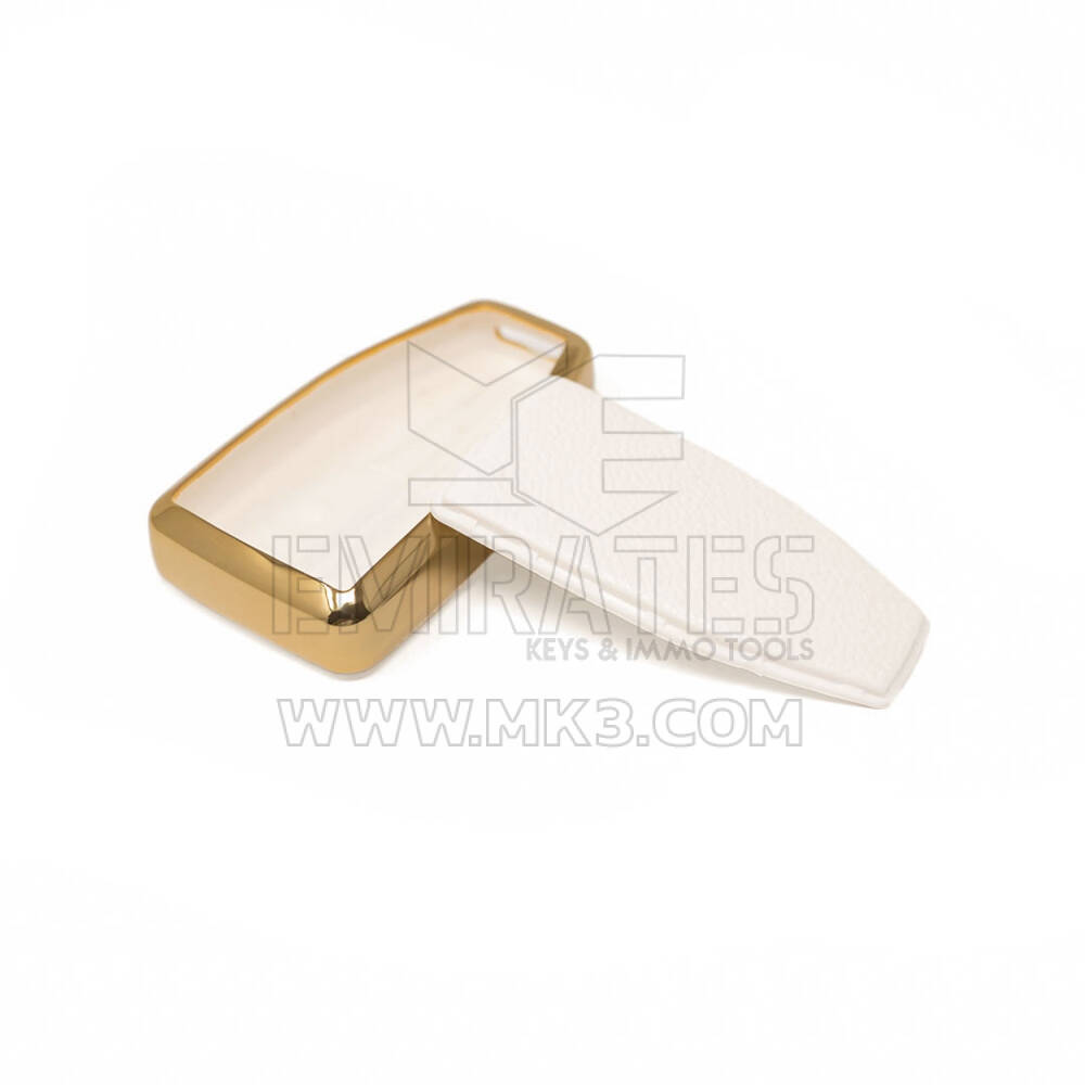 New Aftermarket Nano High Quality Gold Leather Cover For Hongqi Remote Key 4 Buttons White Color HQ-A13J4B | Emirates Keys