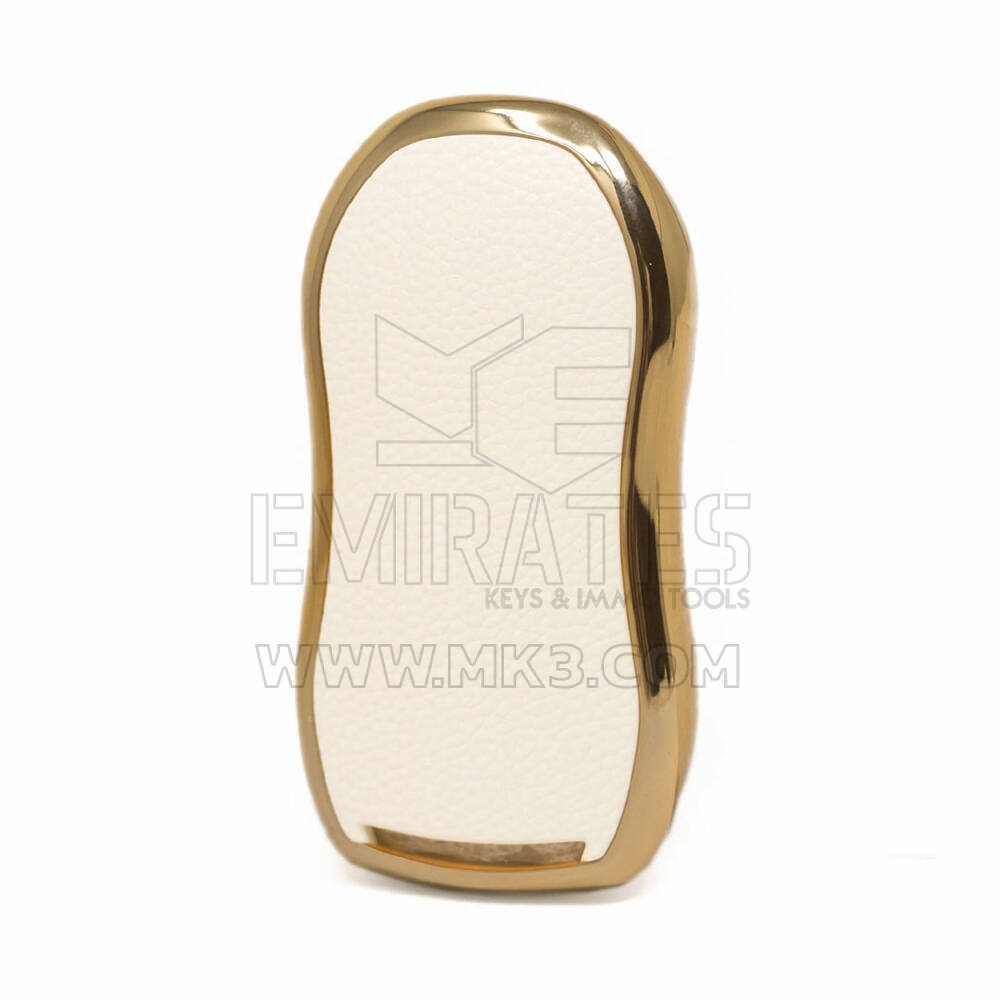 Housse en cuir Nano doré pour clé télécommande Geely 4B blanc GL-C13J | MK3