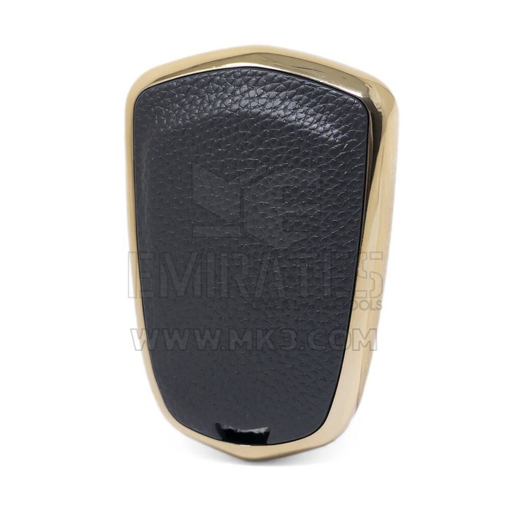 Capa de couro nano dourada Cadillac Key 4B preta CDLC-A13J4 | MK3