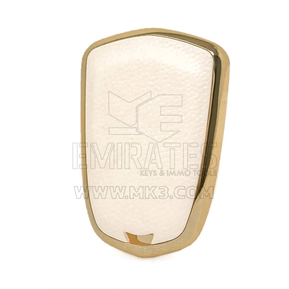 Funda de cuero Nano Gold Cadillac Key 4B Blanco CDLC-A13J4 | MK3