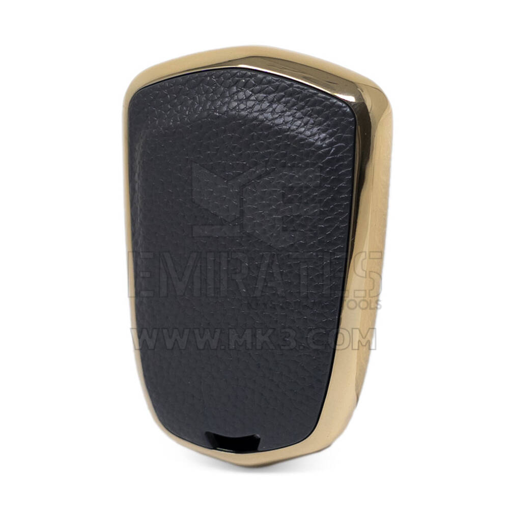 Capa de couro nano dourada Cadillac Key 5B preta CDLC-A13J5 | MK3
