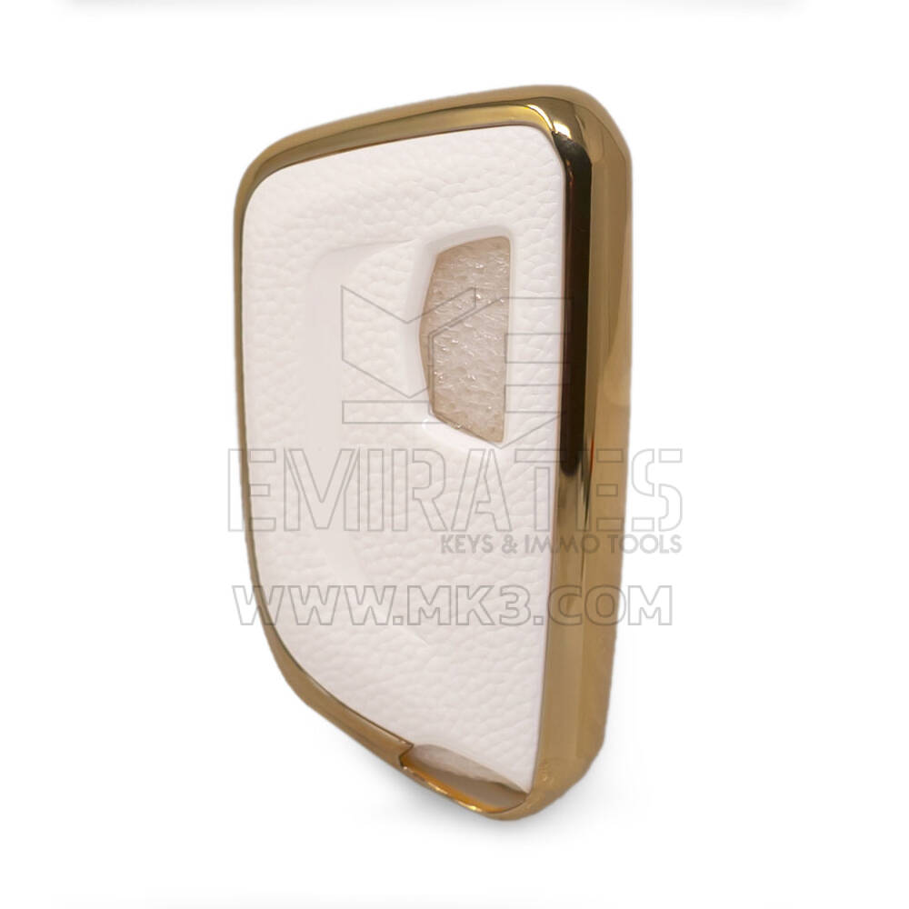 Nano Gold Leather Cover Cadillac Key 5B White CDLC-B13J | MK3