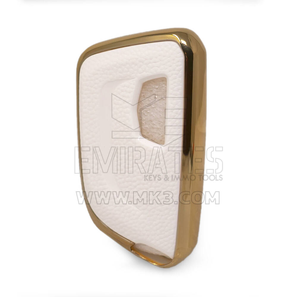 Funda de cuero Nano Gold Cadillac Key 5B Blanco CDLC-B13J | MK3