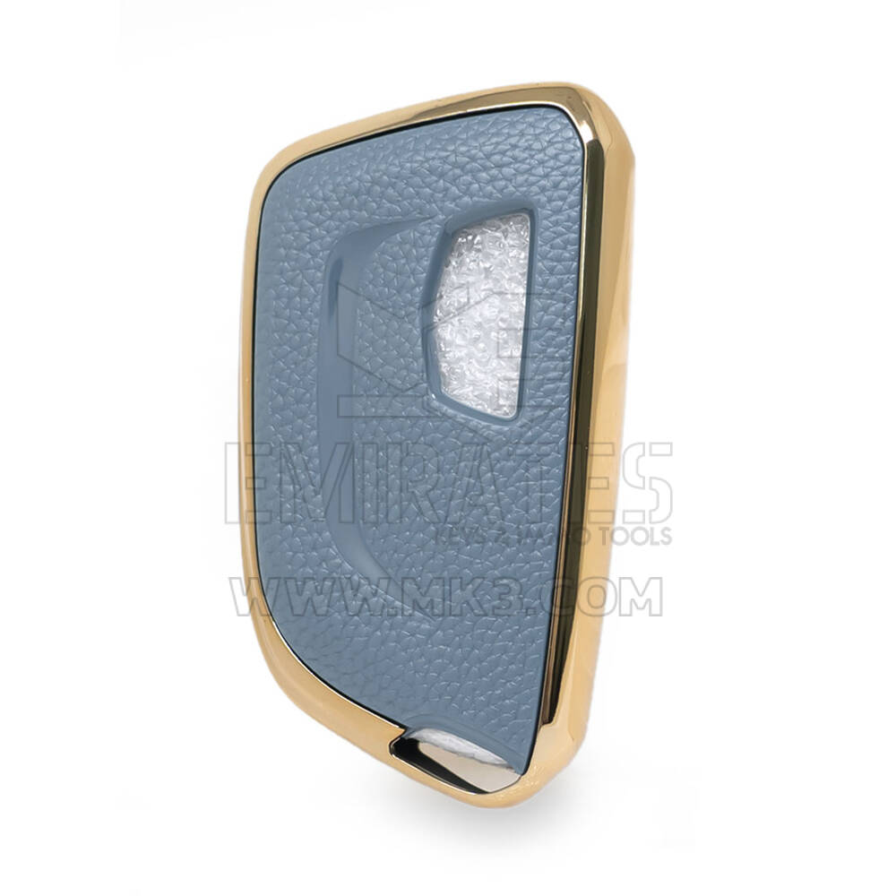 Capa de couro nano dourada Cadillac Key 5B cinza CDLC-B13J | MK3