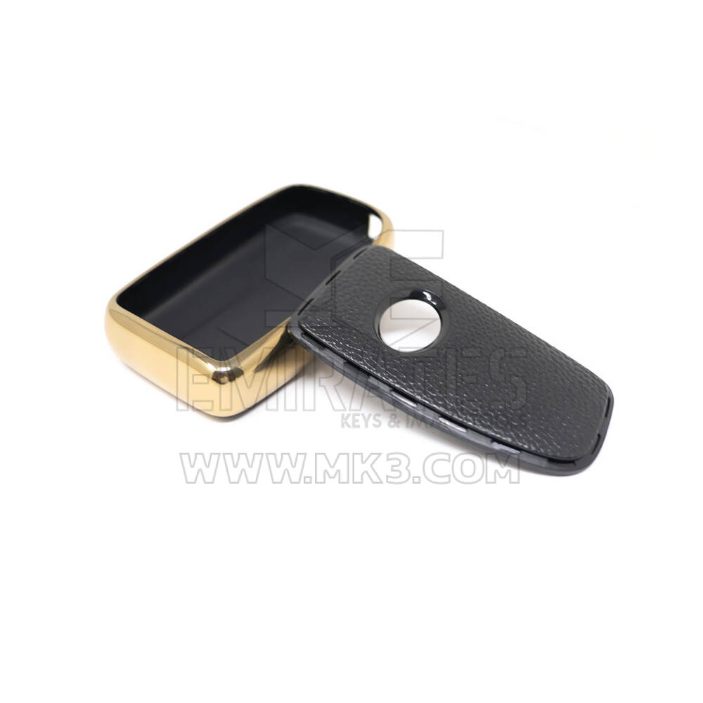 New Aftermarket Nano High Quality Gold Leather Cover For Lexus Remote Key 4 Buttons Black Color LXS-A13J4 | Emirates Keys