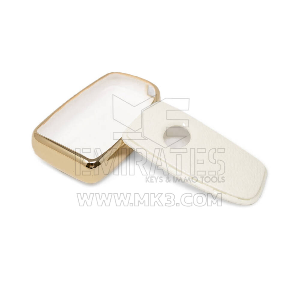 New Aftermarket Nano High Quality Gold Leather Cover For Lexus Remote Key 4 Buttons White Color LXS-A13J4 | Emirates Keys