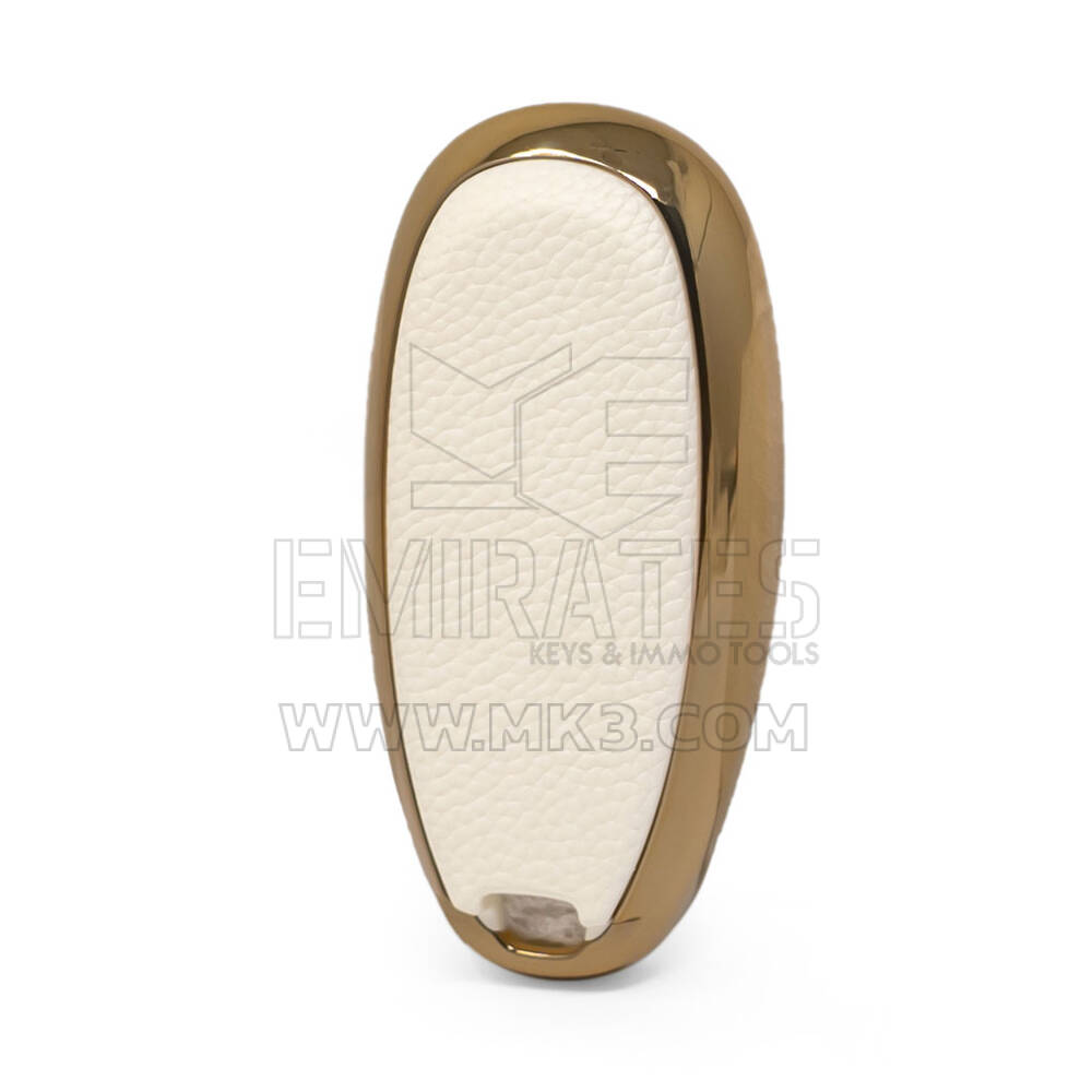 Nano Gold Leather Cover For Suzuki Key 2B White SZK-A13J3A | MK3