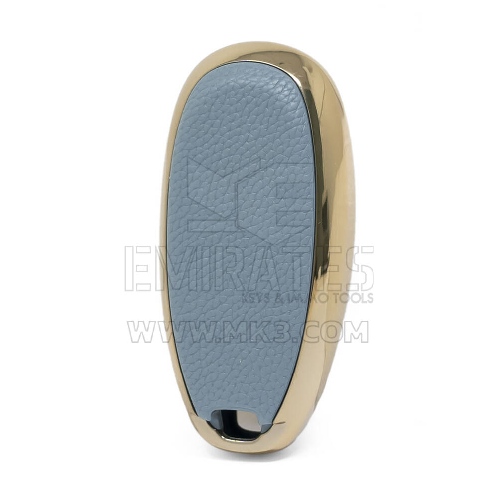 Capa de couro Nano Gold para Suzuki Key 2B cinza SZK-A13J3A | MK3