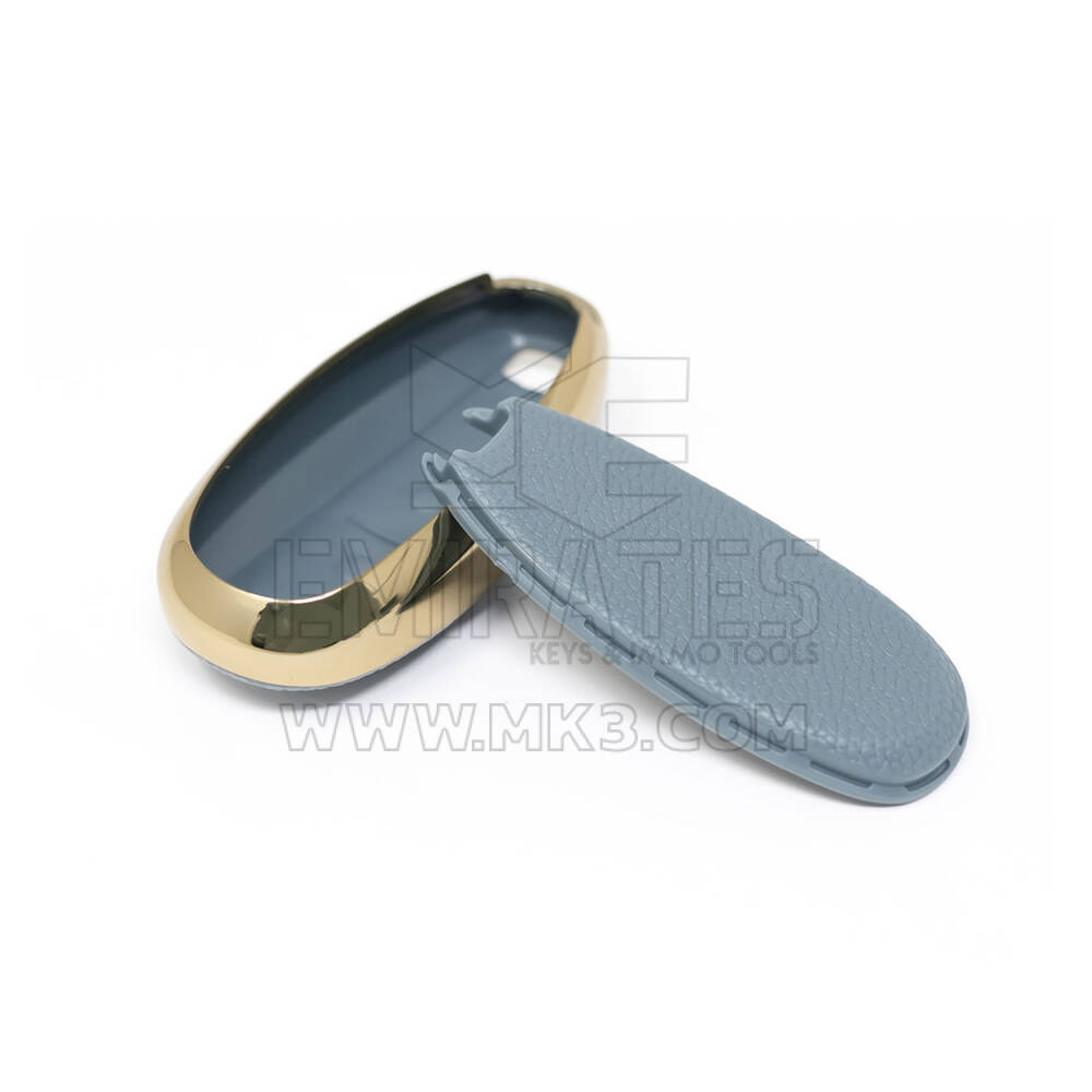 New Aftermarket Nano High Quality Gold Leather Cover For Suzuki Remote Key 2 Buttons Gray Color SZK-A13J3A | Emirates Keys