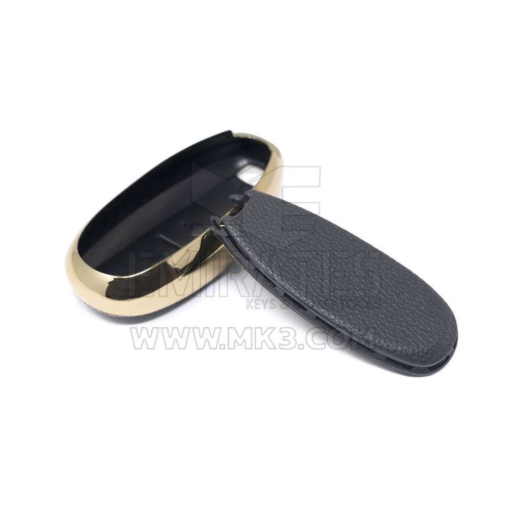New Aftermarket Nano High Quality Gold Leather Cover For Suzuki Remote Key 3 Buttons Black Color SZK-A13J3B | Emirates Keys