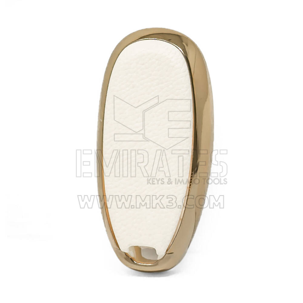 Кожаный чехол Nano Gold для Suzuki Key 3B, белый SZK-A13J3B | МК3