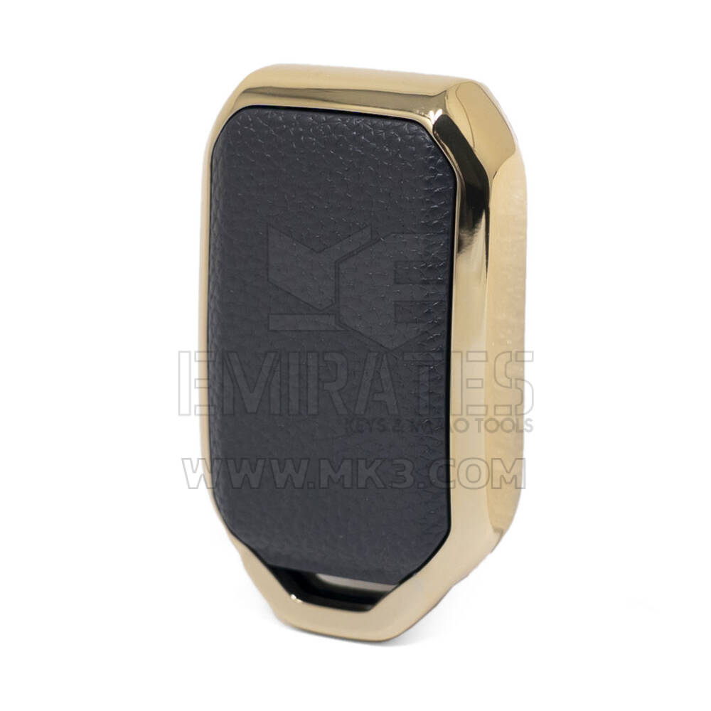Capa de couro nano dourada para Suzuki Key 2B preta SZK-C13J | MK3
