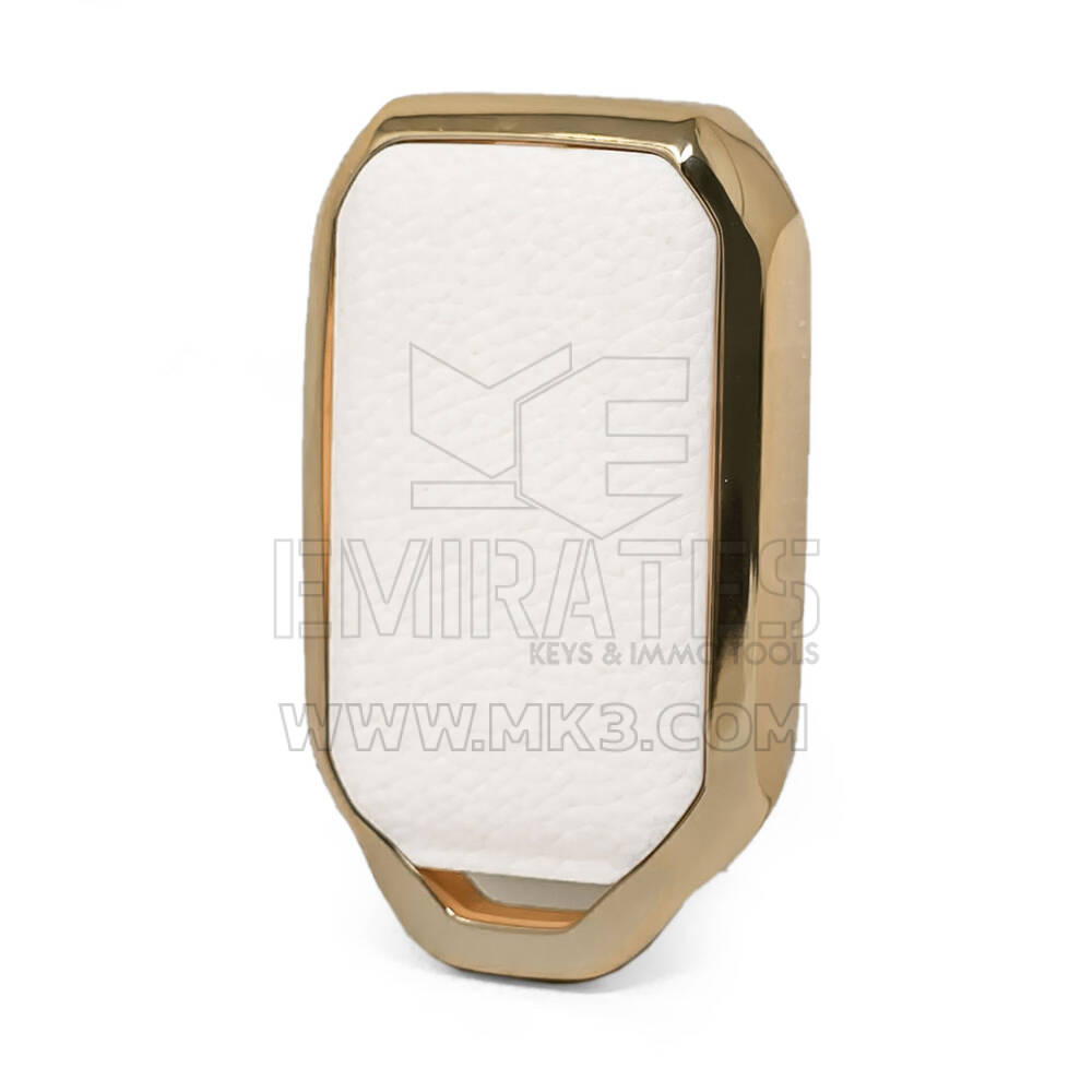 Nano Gold Leather Cover For Suzuki Key 2B White  SZK-C13J | MK3