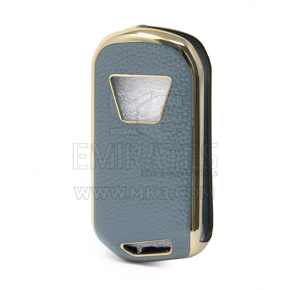 Funda de Cuero Nano Dorada para Mahindra Flip Key 3B Gris MHD-A13J | MK3