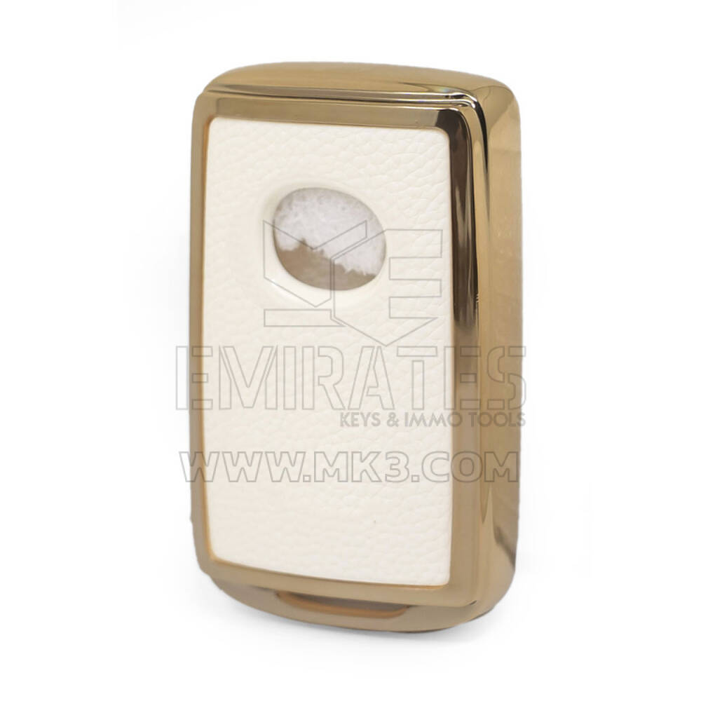 Nano Gold Leather Cover Mazda Remote Key 3B White MZD-B13J3 | MK3
