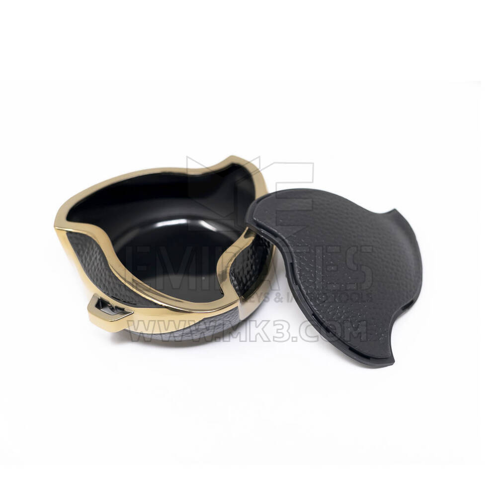 New Aftermarket Nano High Quality Gold Leather Cover For Neta Remote Key 3 Buttons Black Color NT-A13J | Emirates Keys