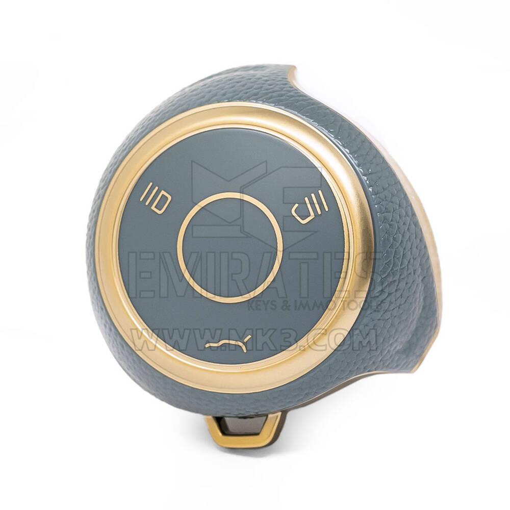 Nano Funda de cuero dorado de alta calidad para mando a distancia Neta, 3 botones, Color gris NT-A13J