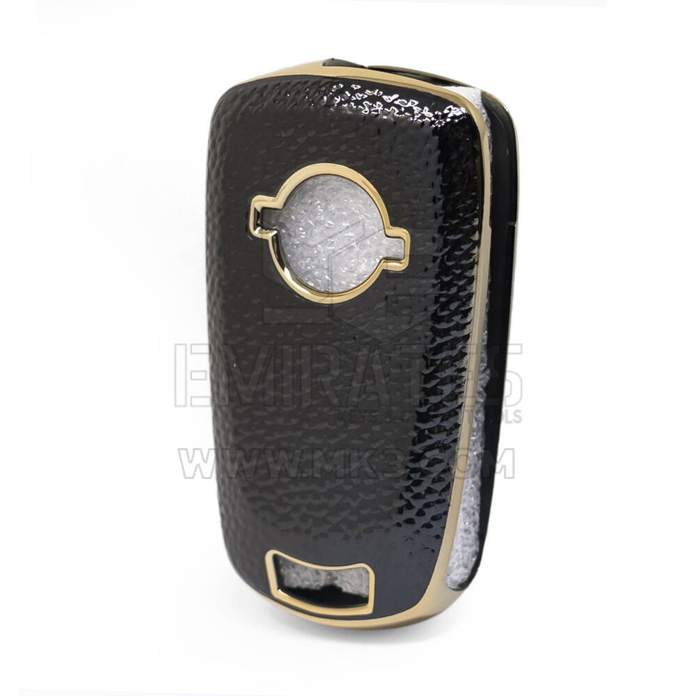 Nano Gold Leather Cover Opel Flip Key 2B Black OPEL-A13J | MK3