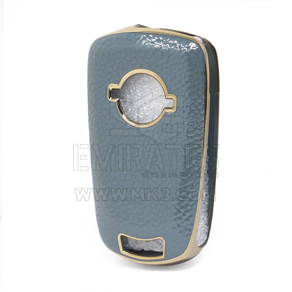 Nano Gold Leather Cover Opel Flip Key 2B Gray OPEL-A13J | MK3