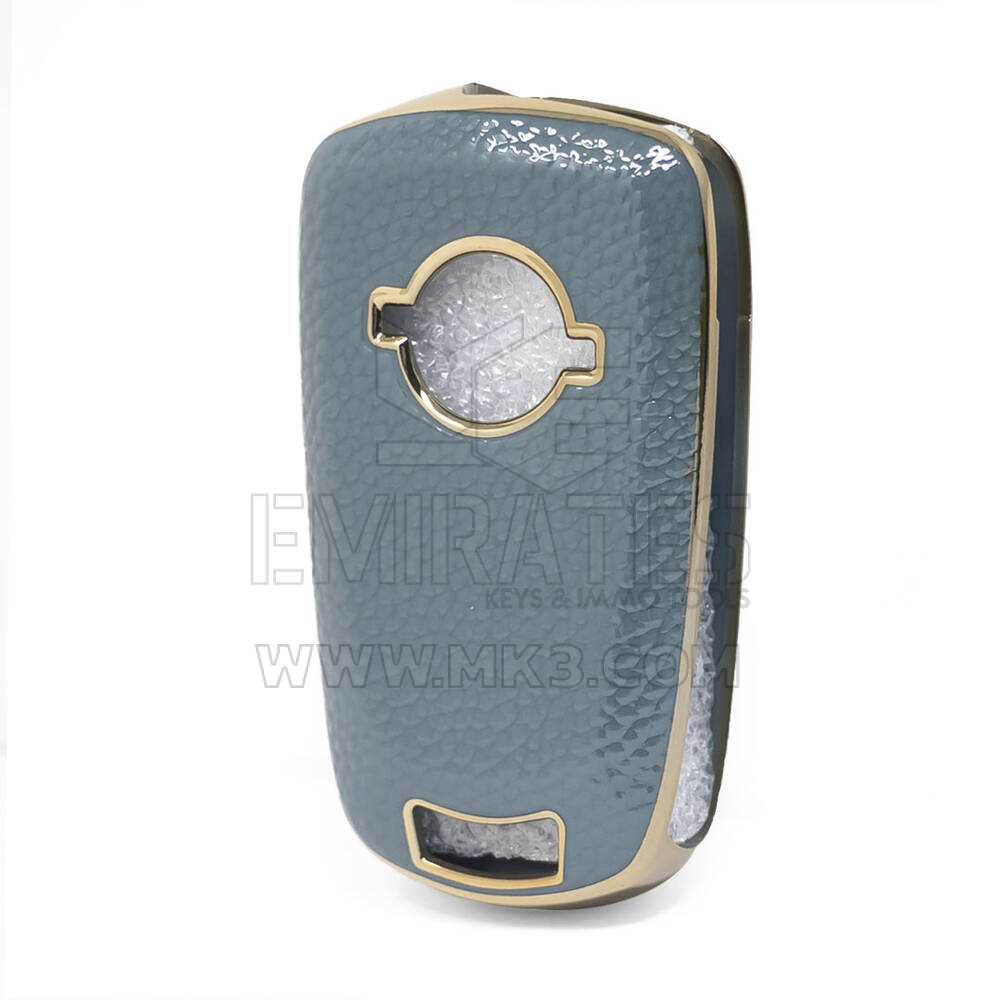 Funda de Piel Nano Dorada Opel Flip Key 2B Gris OPEL-A13J | MK3