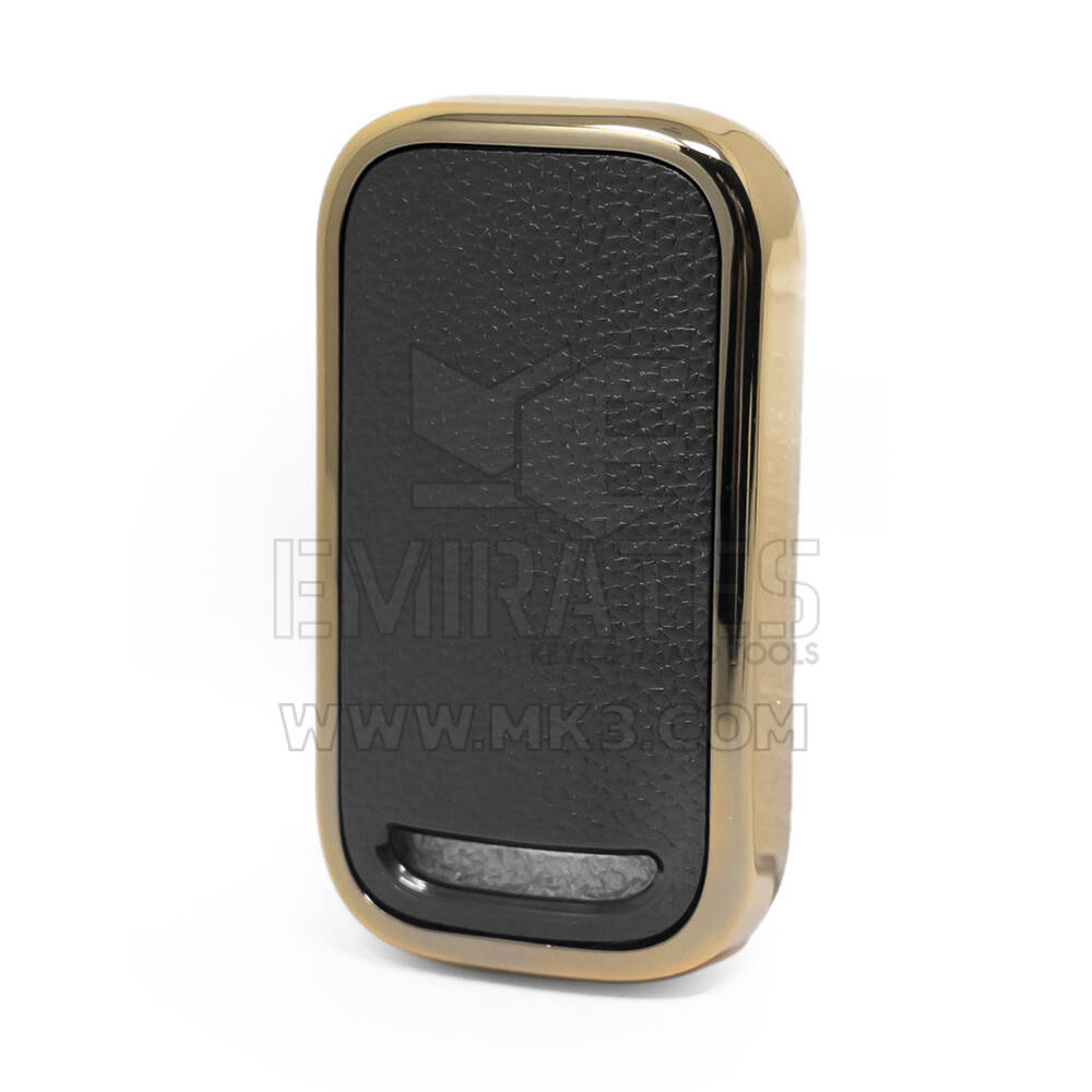 Capa de Couro Nano Dourada Chery Remote Key 3B Preta CR-A13J | MK3