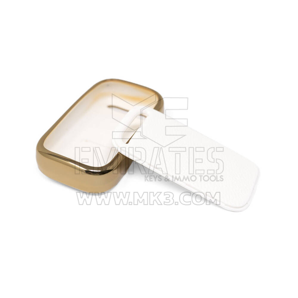 New Aftermarket Nano High Quality Gold Leather Cover For Chery Remote Key 3 Buttons White Color CR-A13J | Emirates Keys