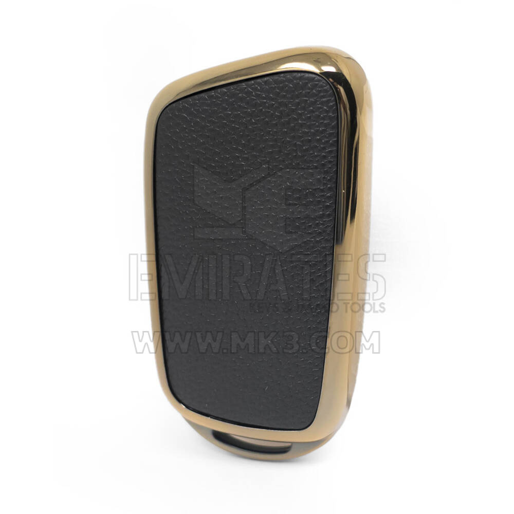Capa de Couro Nano Dourada Chery Remote Key 3B Preta CR-B13J | MK3