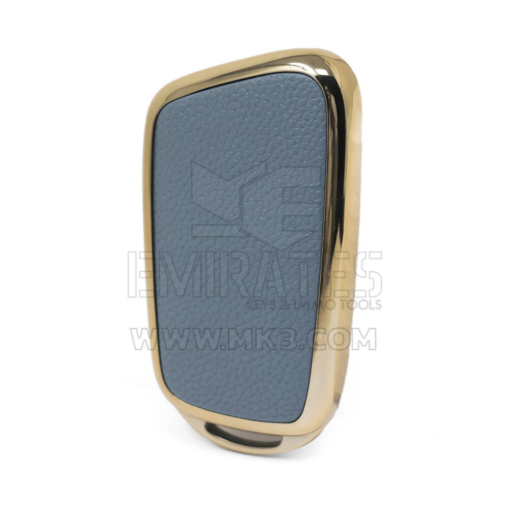 Кожаный чехол нано-золотой Chery Remote Key 3B, серый CR-B13J | МК3