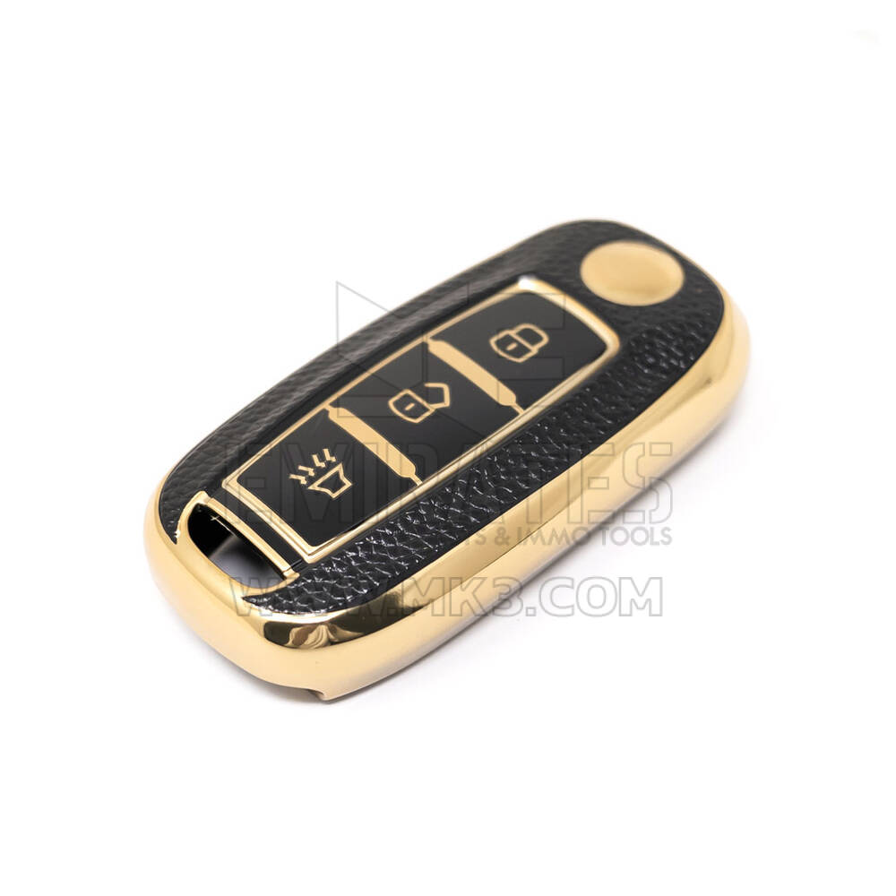 Nueva Funda de cuero dorado Nano de alta calidad para mando a distancia Venucia, 3 botones, Color negro, VNC-A13J | Cayos de los Emiratos