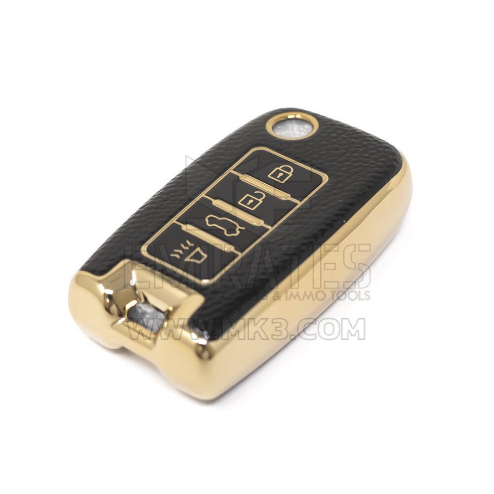 Nueva funda de cuero dorado Nano de alta calidad para mando a distancia Venucia, 4 botones, Color negro, VNC-D13J | Cayos de los Emiratos