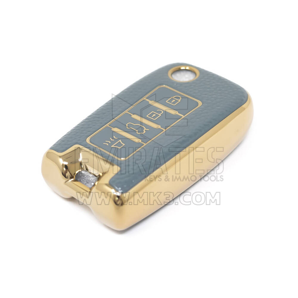 Nueva funda de cuero dorado Nano de alta calidad para mando a distancia Venucia, 4 botones, Color gris, VNC-D13J | Cayos de los Emiratos