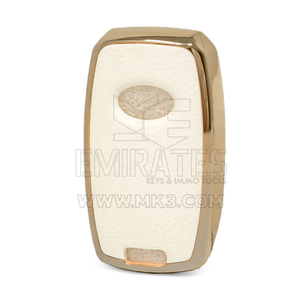 Cover in pelle Nano Gold per chiave telecomando KIA 3B Bianca KIA-A13J | MK3