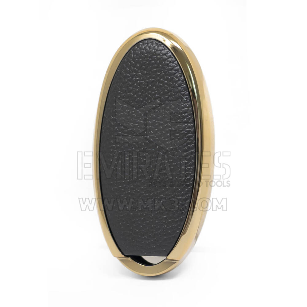 Capa de couro nano dourada para Nissan Key 3B preta NS-A13J3A | MK3