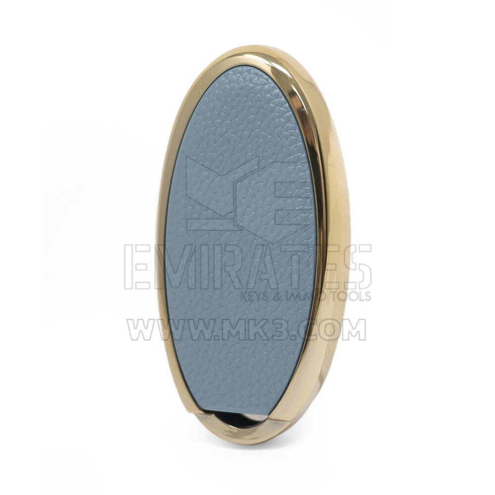 Capa de couro nano dourada para Nissan Key 4B cinza NS-A13J4A | MK3