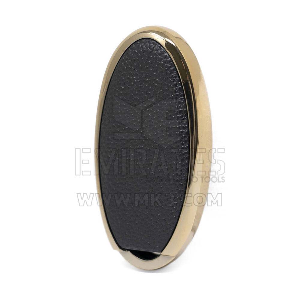 Capa de couro nano dourada para Nissan Key 4B preta NS-A13J4B | MK3