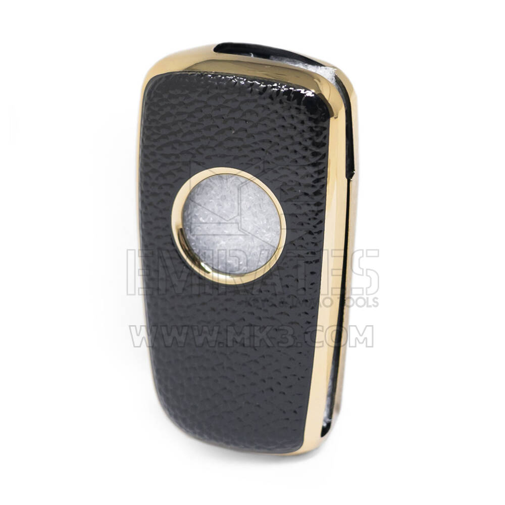 Nano Gold Leather Cover Nissan Flip Key 4B Black NS-B13J4 | MK3