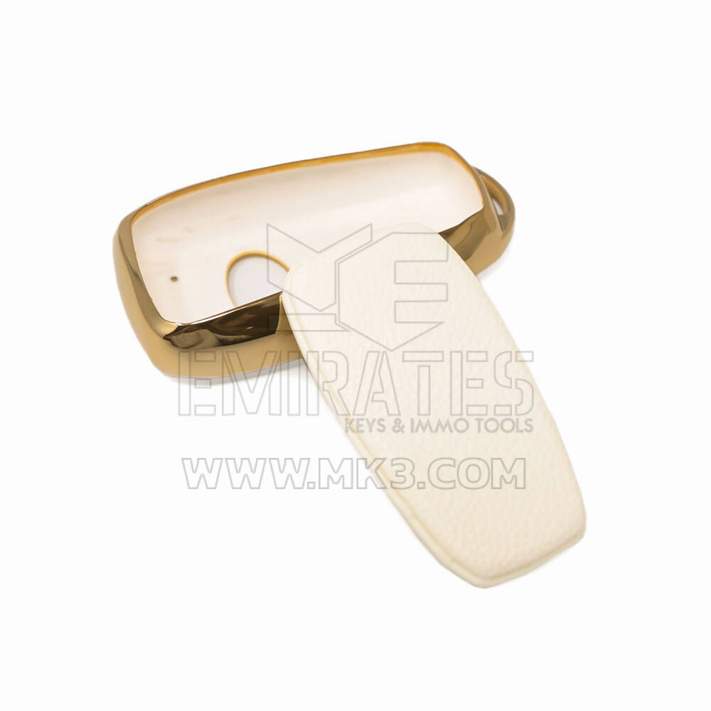 New Aftermarket Nano High Quality Gold Leather Cover For Subaru Remote Key 3 Buttons White Color SBR-A13J | Emirates Keys