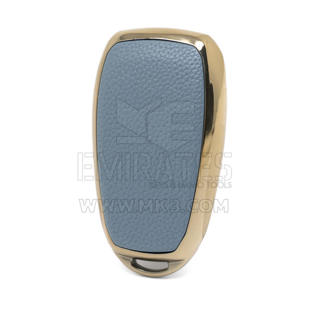 Nueva funda de cuero dorado Nano de alta calidad para llave remota Subaru, 3 botones, Color gris, SBR-A13J | Cayos de los Emiratos