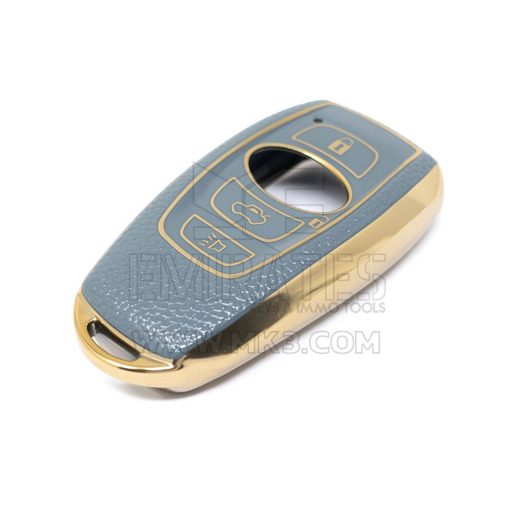 Funda de Cuero Nano Dorada para Subaru Key 3B Gris SBR-A13J | MK3