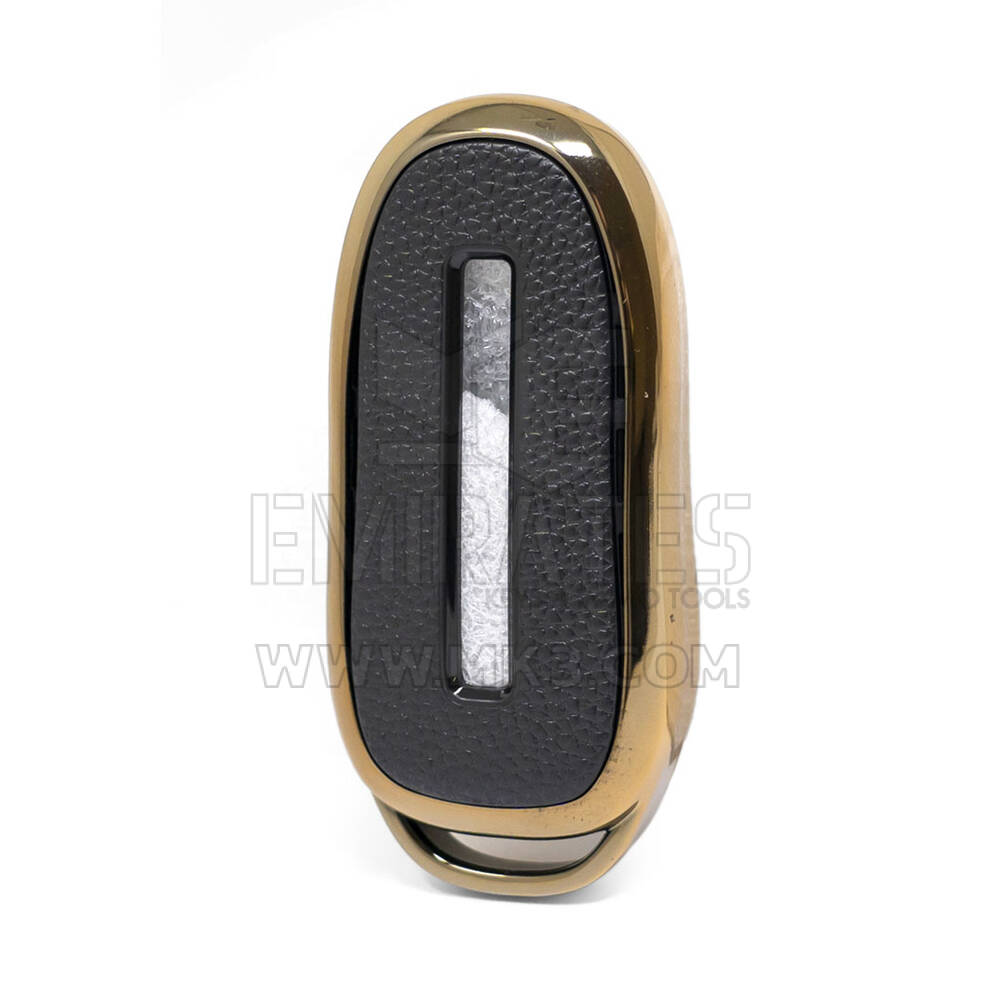 Кожаный чехол с нано-золотом Tesla Remote Key 3B, черный TSL-A13J | МК3