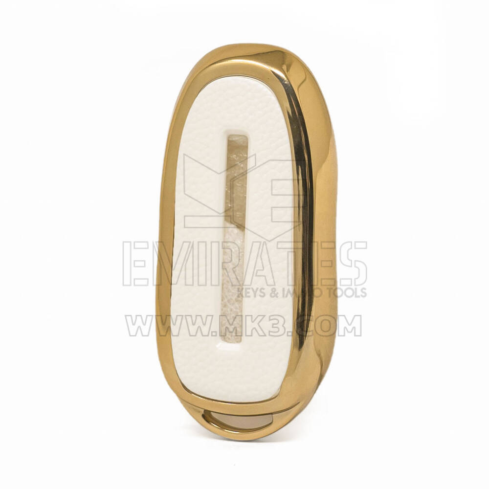 Cover in pelle Nano Gold Chiave remota Tesla 3B Bianca TSL-A13J | MK3