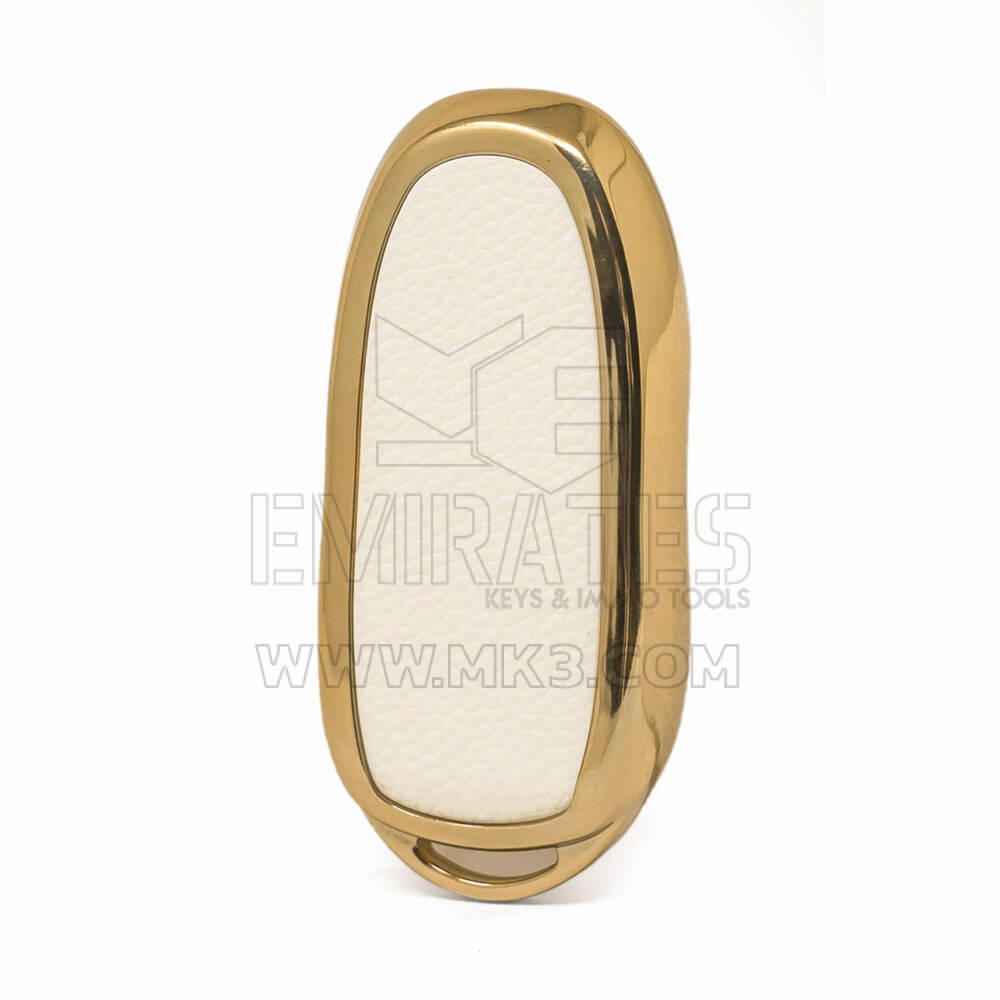 Cover in pelle Nano Gold Chiave remota Tesla 3B Bianca TSL-B13J | MK3